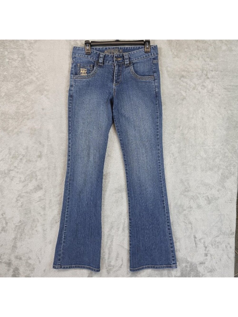 Mission Playground Bootcut Mid Rise Jeans Womens 31W Blue Medium Wash Y2K Denim